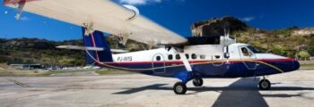 Location de jet privé : avion bimoteur ciel clair.