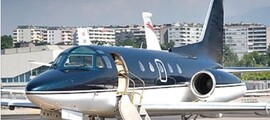Jet privé - Sièges vides dans la cabine Metro III.