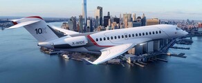 Falcon 10X hyra av privatjet