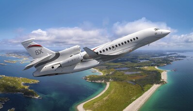 Falcon 8X förbättrar sin hytt