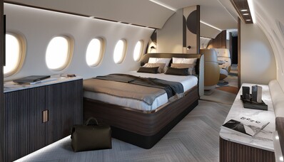 Sova på ett plan i Terre: en annan vision av privatflyget
