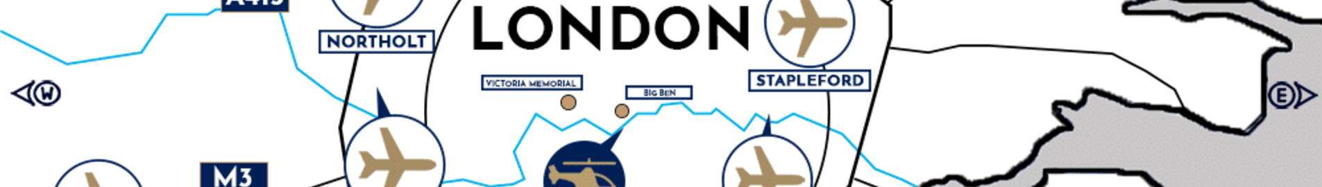 Var kan man landa en privatjet i London