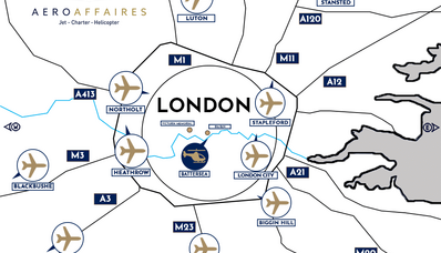 Var kan man landa en privatjet i London