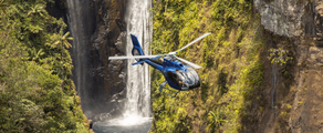 Helikopterflygning över Réunion